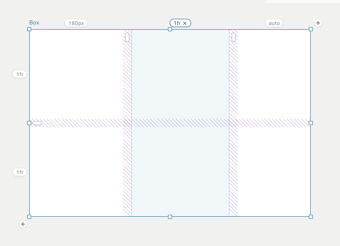Hovering the 1fr chip tints that column's full extent on canvas